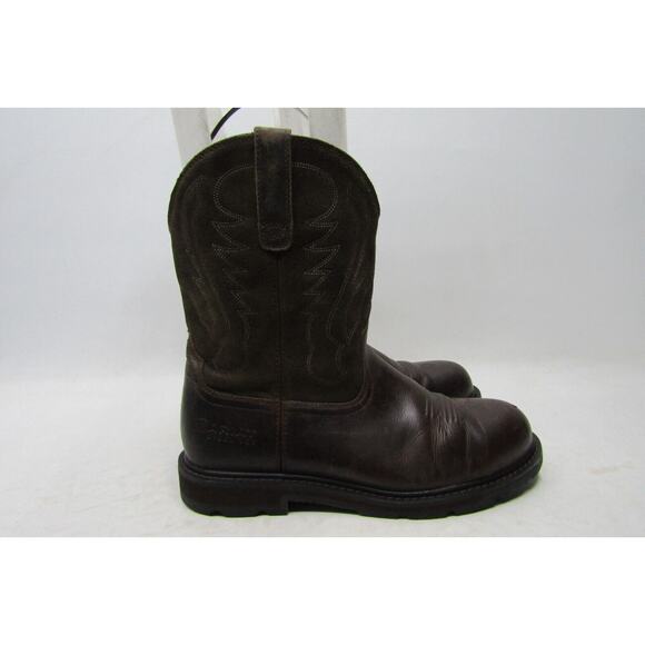 Ariat Mens Size 12 EE Brown Leather Steel Toe Cowboy Western Work Boots main image 8